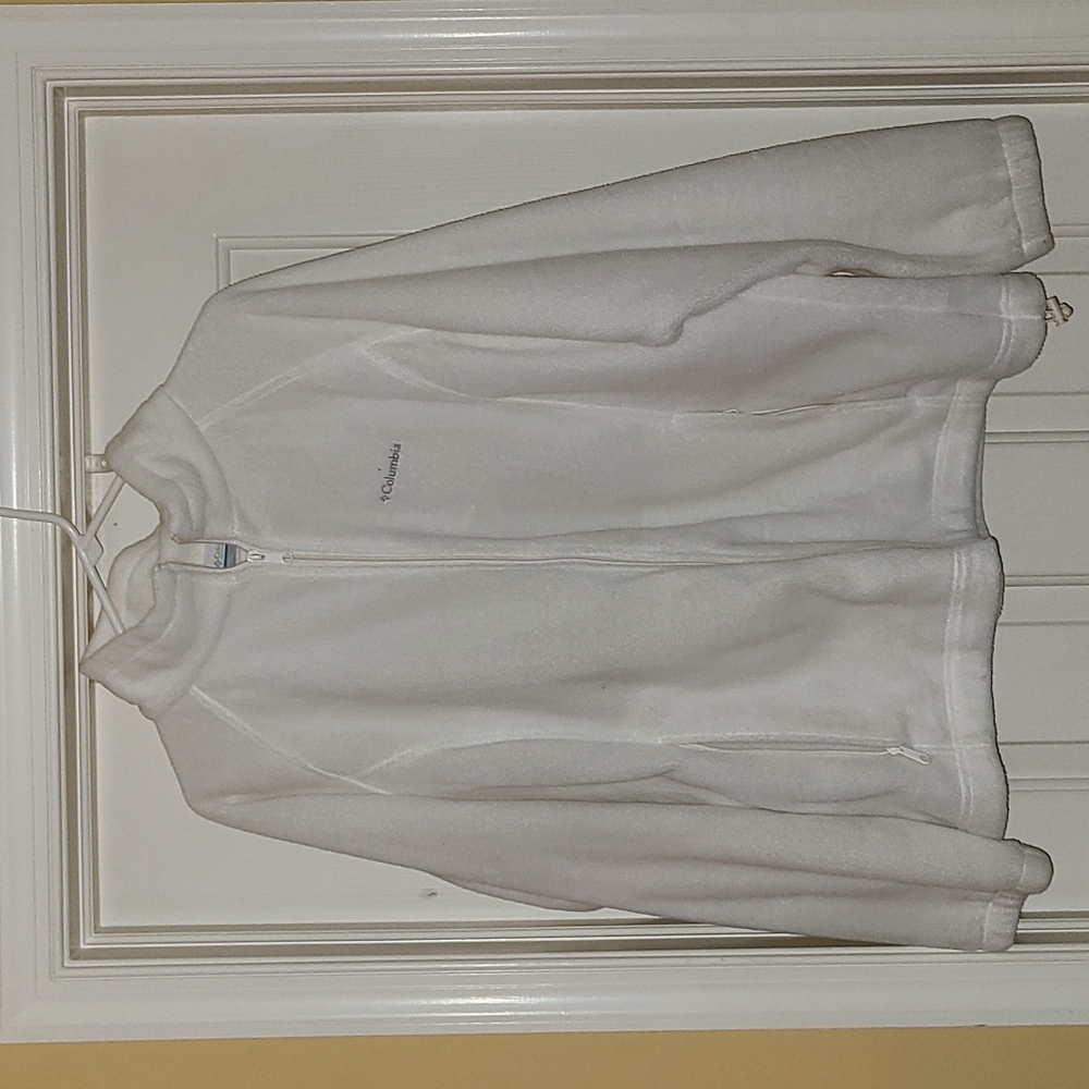 Columbia White Fleece Jacket - women's 1x and 2x